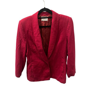 Miss Pendleton Vintage 100% Virgin Wool Made In USA Burgundy Blazer Size 12